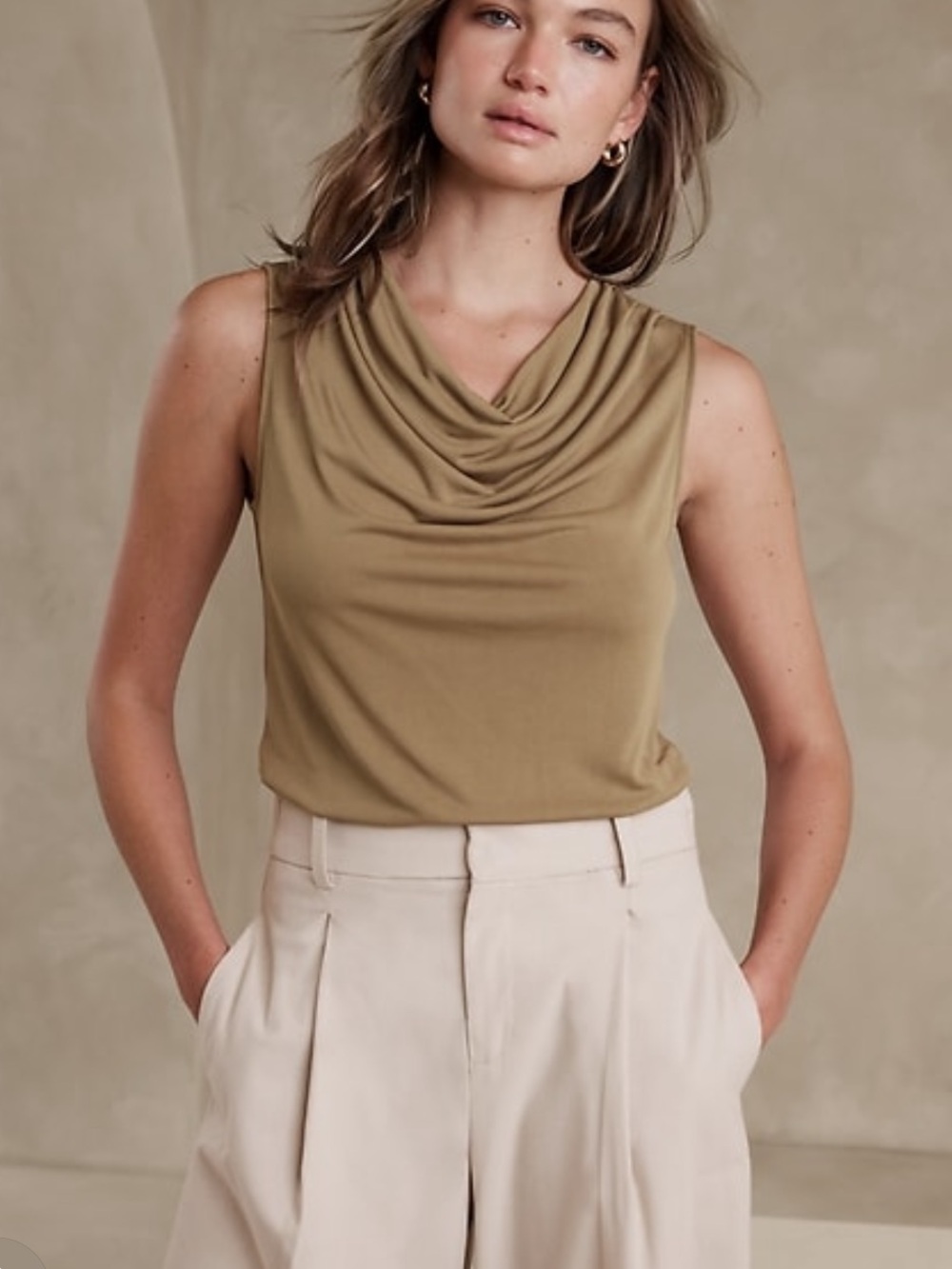 Banana Republic Sandwash cowl neck top